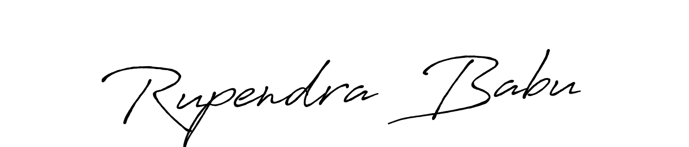Antro_Vectra_Bolder is a professional signature style that is perfect for those who want to add a touch of class to their signature. It is also a great choice for those who want to make their signature more unique. Get Rupendra  Babu name to fancy signature for free. Rupendra  Babu signature style 7 images and pictures png