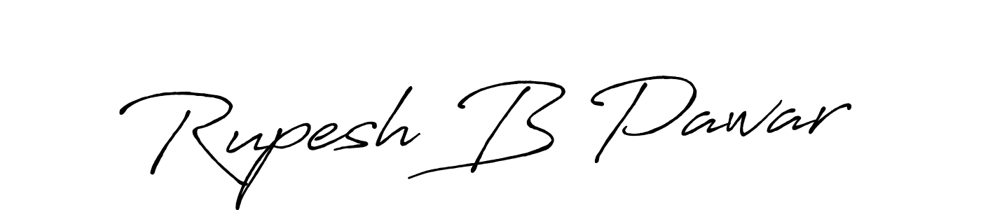 Create a beautiful signature design for name Rupesh B Pawar. With this signature (Antro_Vectra_Bolder) fonts, you can make a handwritten signature for free. Rupesh B Pawar signature style 7 images and pictures png