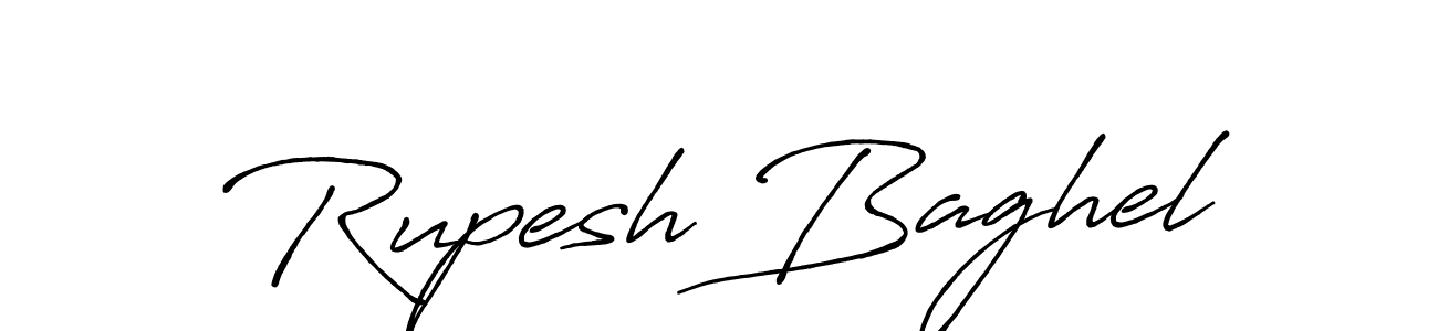 Antro_Vectra_Bolder is a professional signature style that is perfect for those who want to add a touch of class to their signature. It is also a great choice for those who want to make their signature more unique. Get Rupesh Baghel name to fancy signature for free. Rupesh Baghel signature style 7 images and pictures png