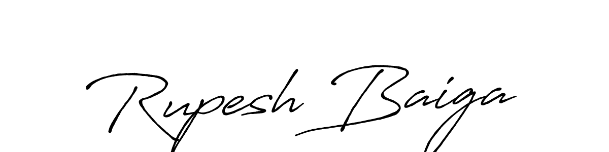 Design your own signature with our free online signature maker. With this signature software, you can create a handwritten (Antro_Vectra_Bolder) signature for name Rupesh Baiga. Rupesh Baiga signature style 7 images and pictures png