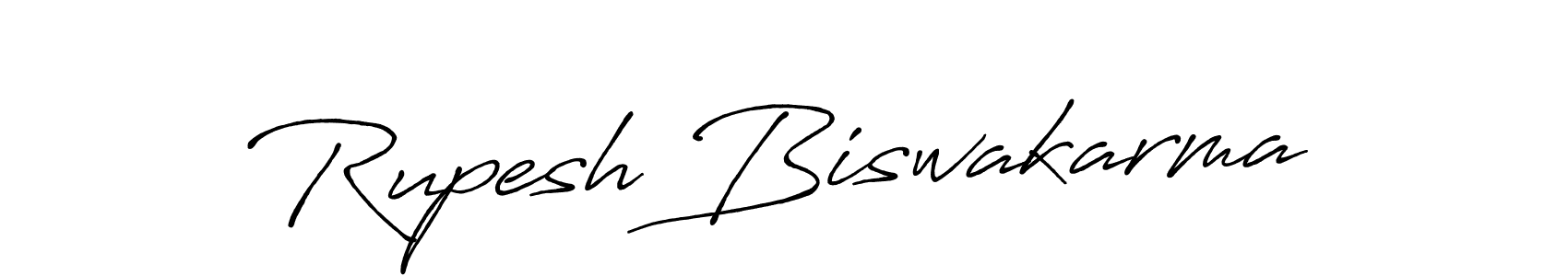 How to make Rupesh Biswakarma name signature. Use Antro_Vectra_Bolder style for creating short signs online. This is the latest handwritten sign. Rupesh Biswakarma signature style 7 images and pictures png