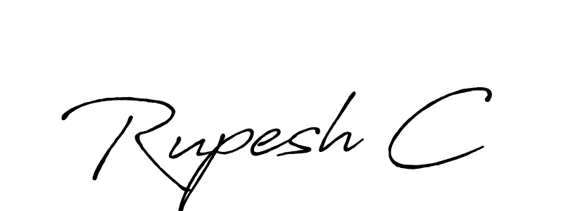 Design your own signature with our free online signature maker. With this signature software, you can create a handwritten (Antro_Vectra_Bolder) signature for name Rupesh C. Rupesh C signature style 7 images and pictures png