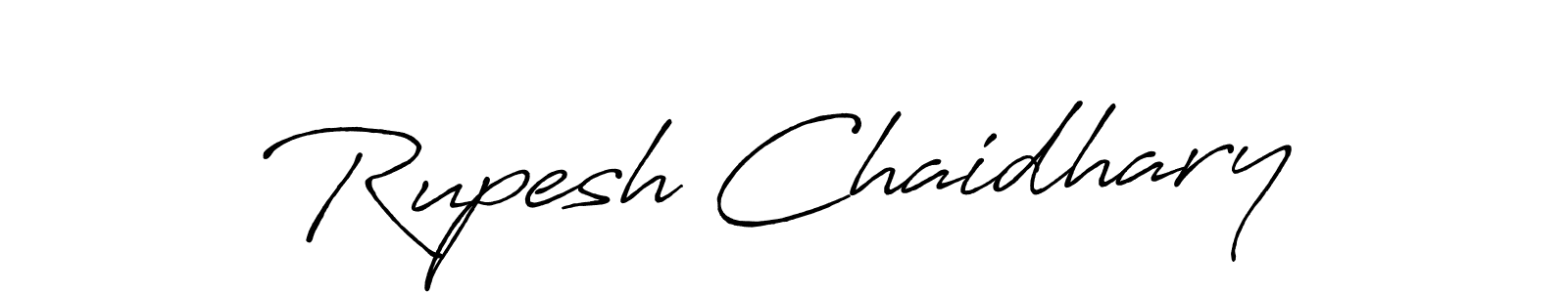 Antro_Vectra_Bolder is a professional signature style that is perfect for those who want to add a touch of class to their signature. It is also a great choice for those who want to make their signature more unique. Get Rupesh Chaidhary name to fancy signature for free. Rupesh Chaidhary signature style 7 images and pictures png
