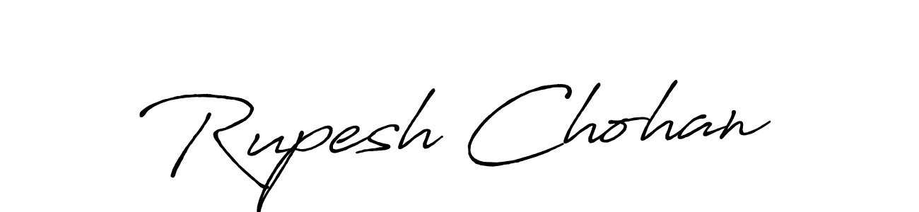 Design your own signature with our free online signature maker. With this signature software, you can create a handwritten (Antro_Vectra_Bolder) signature for name Rupesh Chohan. Rupesh Chohan signature style 7 images and pictures png