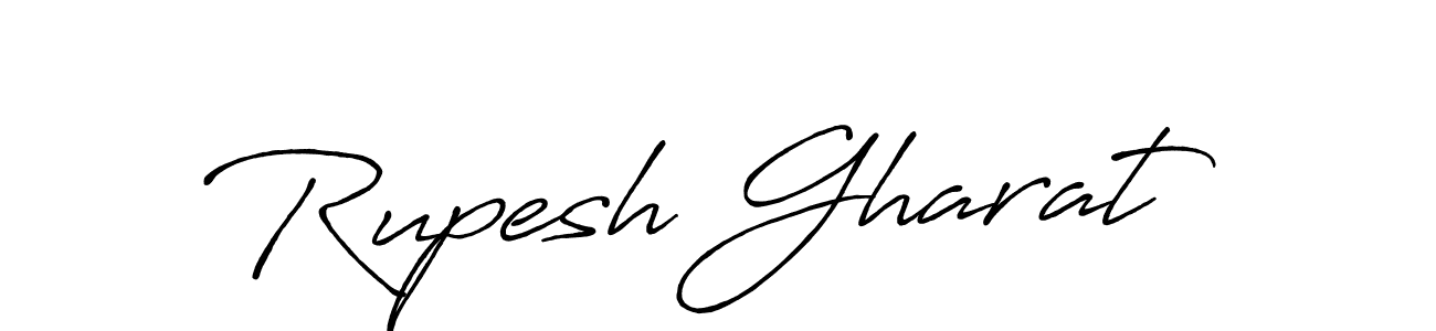 Rupesh Gharat stylish signature style. Best Handwritten Sign (Antro_Vectra_Bolder) for my name. Handwritten Signature Collection Ideas for my name Rupesh Gharat. Rupesh Gharat signature style 7 images and pictures png