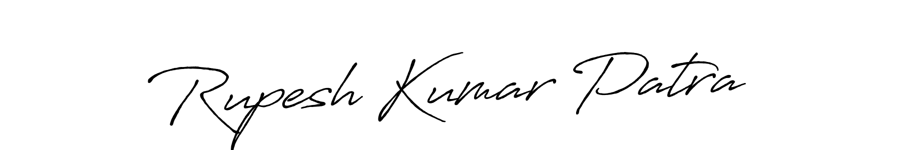 The best way (Antro_Vectra_Bolder) to make a short signature is to pick only two or three words in your name. The name Rupesh Kumar Patra include a total of six letters. For converting this name. Rupesh Kumar Patra signature style 7 images and pictures png
