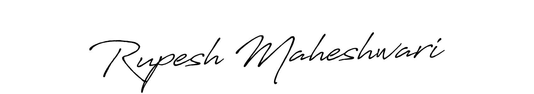 Create a beautiful signature design for name Rupesh Maheshwari. With this signature (Antro_Vectra_Bolder) fonts, you can make a handwritten signature for free. Rupesh Maheshwari signature style 7 images and pictures png
