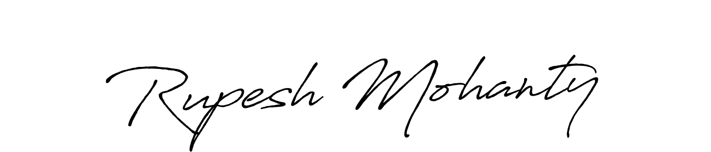 Create a beautiful signature design for name Rupesh Mohanty. With this signature (Antro_Vectra_Bolder) fonts, you can make a handwritten signature for free. Rupesh Mohanty signature style 7 images and pictures png