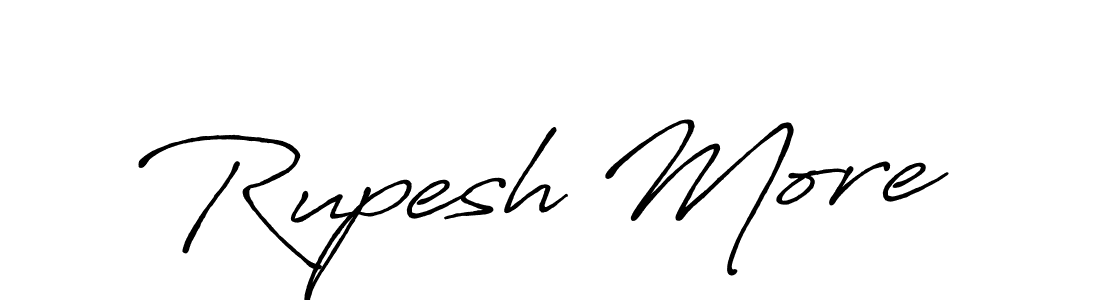 Also You can easily find your signature by using the search form. We will create Rupesh More name handwritten signature images for you free of cost using Antro_Vectra_Bolder sign style. Rupesh More signature style 7 images and pictures png