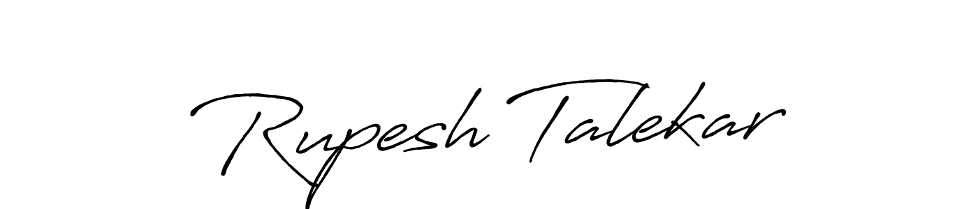 Create a beautiful signature design for name Rupesh Talekar. With this signature (Antro_Vectra_Bolder) fonts, you can make a handwritten signature for free. Rupesh Talekar signature style 7 images and pictures png