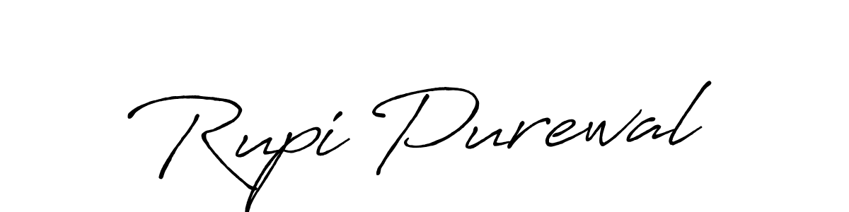 Make a beautiful signature design for name Rupi Purewal. With this signature (Antro_Vectra_Bolder) style, you can create a handwritten signature for free. Rupi Purewal signature style 7 images and pictures png