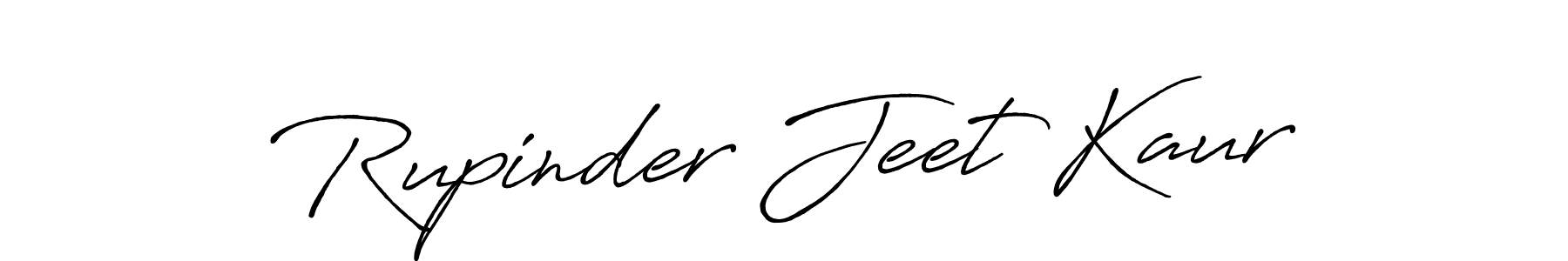 Make a beautiful signature design for name Rupinder Jeet Kaur. With this signature (Antro_Vectra_Bolder) style, you can create a handwritten signature for free. Rupinder Jeet Kaur signature style 7 images and pictures png