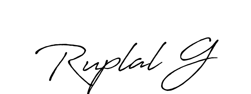 Use a signature maker to create a handwritten signature online. With this signature software, you can design (Antro_Vectra_Bolder) your own signature for name Ruplal G. Ruplal G signature style 7 images and pictures png