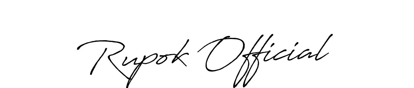 How to make Rupok Official signature? Antro_Vectra_Bolder is a professional autograph style. Create handwritten signature for Rupok Official name. Rupok Official signature style 7 images and pictures png