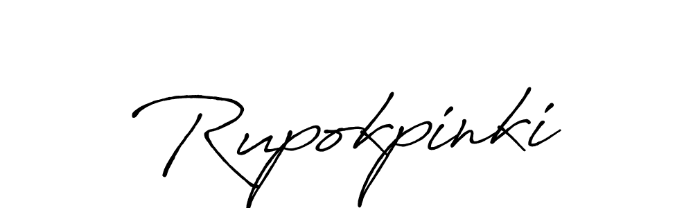 The best way (Antro_Vectra_Bolder) to make a short signature is to pick only two or three words in your name. The name Rupokpinki include a total of six letters. For converting this name. Rupokpinki signature style 7 images and pictures png