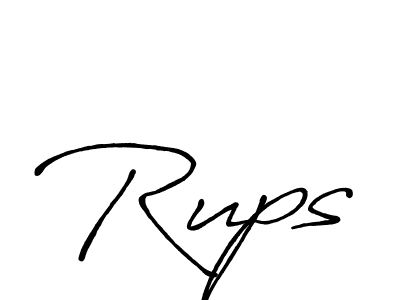 Also we have Rups name is the best signature style. Create professional handwritten signature collection using Antro_Vectra_Bolder autograph style. Rups signature style 7 images and pictures png