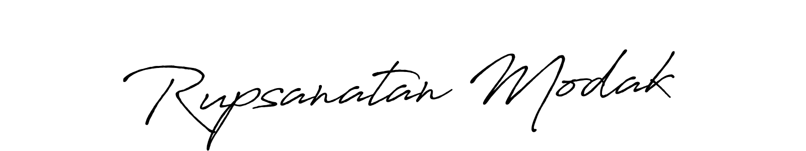 Make a beautiful signature design for name Rupsanatan Modak. With this signature (Antro_Vectra_Bolder) style, you can create a handwritten signature for free. Rupsanatan Modak signature style 7 images and pictures png