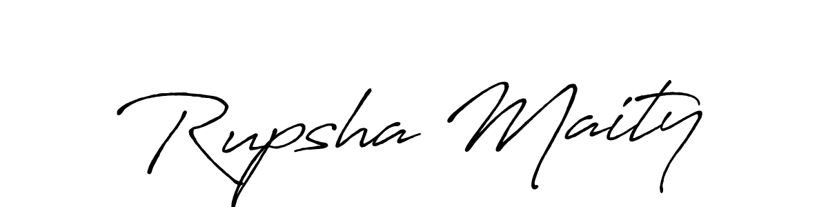 Also You can easily find your signature by using the search form. We will create Rupsha Maity name handwritten signature images for you free of cost using Antro_Vectra_Bolder sign style. Rupsha Maity signature style 7 images and pictures png