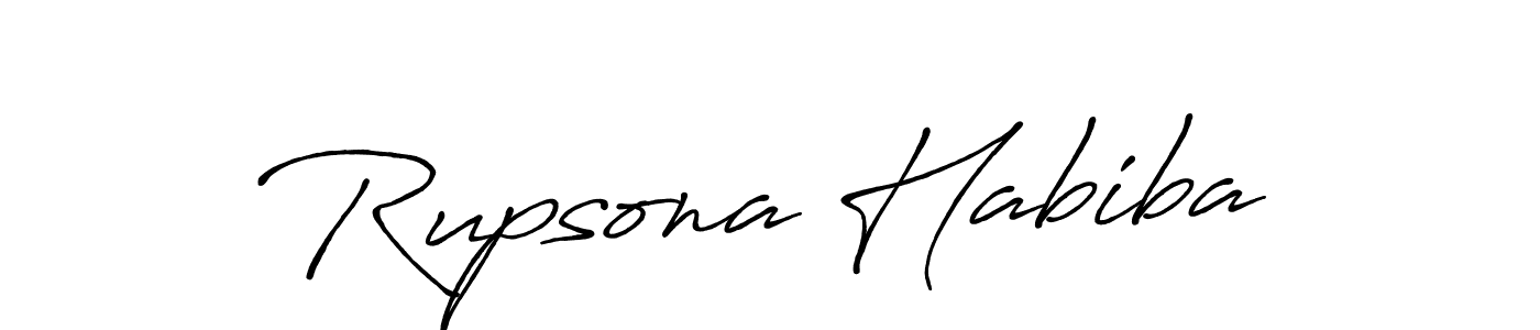 Create a beautiful signature design for name Rupsona Habiba. With this signature (Antro_Vectra_Bolder) fonts, you can make a handwritten signature for free. Rupsona Habiba signature style 7 images and pictures png