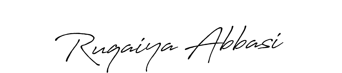 Antro_Vectra_Bolder is a professional signature style that is perfect for those who want to add a touch of class to their signature. It is also a great choice for those who want to make their signature more unique. Get Ruqaiya Abbasi name to fancy signature for free. Ruqaiya Abbasi signature style 7 images and pictures png