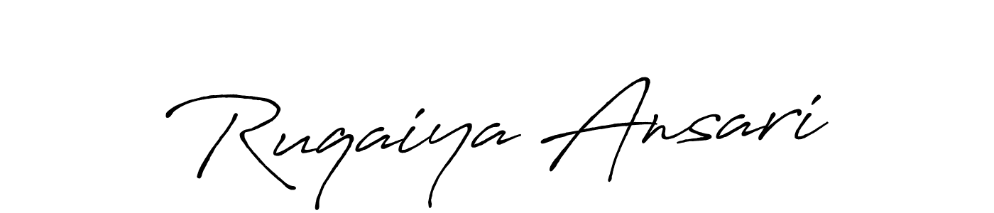 It looks lik you need a new signature style for name Ruqaiya Ansari. Design unique handwritten (Antro_Vectra_Bolder) signature with our free signature maker in just a few clicks. Ruqaiya Ansari signature style 7 images and pictures png