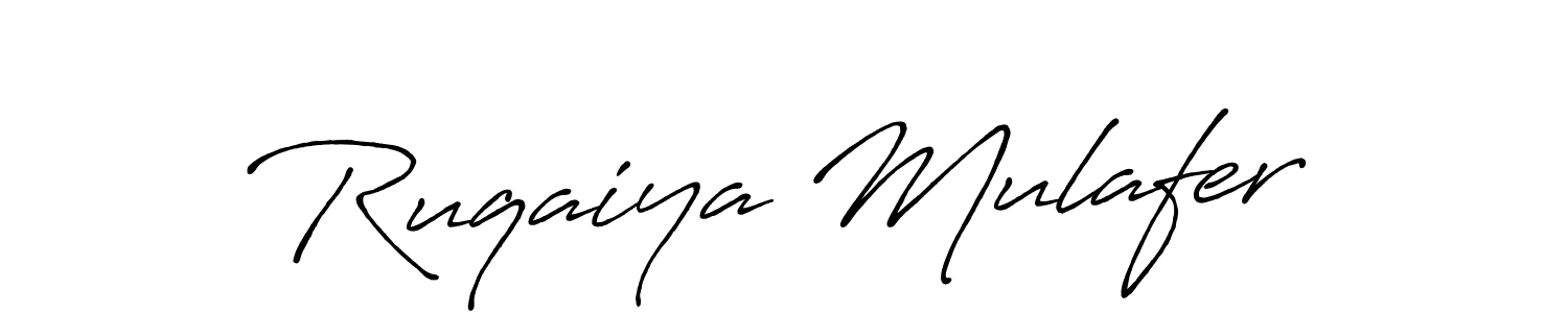 Also we have Ruqaiya Mulafer name is the best signature style. Create professional handwritten signature collection using Antro_Vectra_Bolder autograph style. Ruqaiya Mulafer signature style 7 images and pictures png