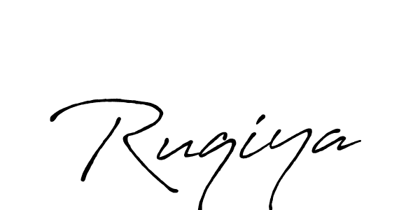 Use a signature maker to create a handwritten signature online. With this signature software, you can design (Antro_Vectra_Bolder) your own signature for name Ruqiya. Ruqiya signature style 7 images and pictures png