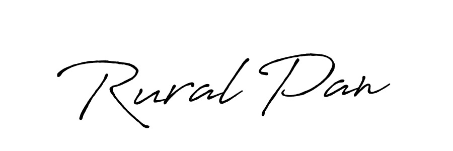The best way (Antro_Vectra_Bolder) to make a short signature is to pick only two or three words in your name. The name Rural Pan include a total of six letters. For converting this name. Rural Pan signature style 7 images and pictures png
