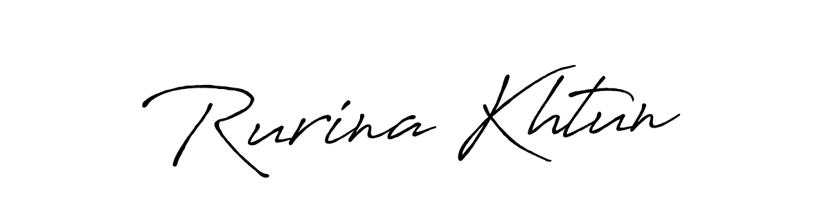 Use a signature maker to create a handwritten signature online. With this signature software, you can design (Antro_Vectra_Bolder) your own signature for name Rurina Khtun. Rurina Khtun signature style 7 images and pictures png