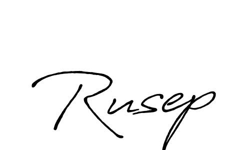 How to make Rusep name signature. Use Antro_Vectra_Bolder style for creating short signs online. This is the latest handwritten sign. Rusep signature style 7 images and pictures png