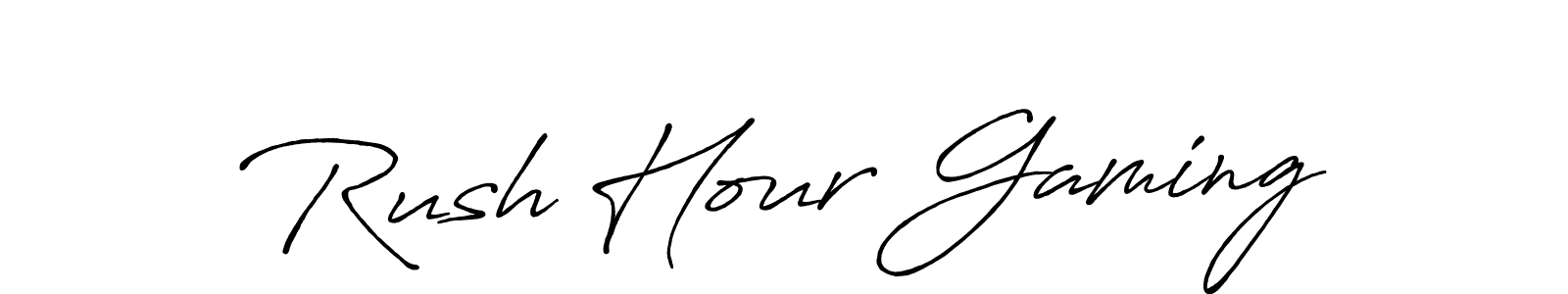 Also You can easily find your signature by using the search form. We will create Rush Hour Gaming name handwritten signature images for you free of cost using Antro_Vectra_Bolder sign style. Rush Hour Gaming signature style 7 images and pictures png