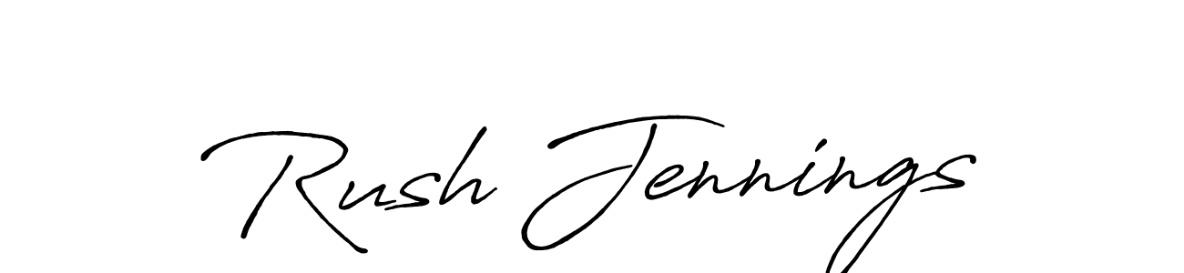 How to make Rush Jennings signature? Antro_Vectra_Bolder is a professional autograph style. Create handwritten signature for Rush Jennings name. Rush Jennings signature style 7 images and pictures png