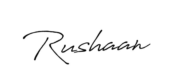 It looks lik you need a new signature style for name Rushaan. Design unique handwritten (Antro_Vectra_Bolder) signature with our free signature maker in just a few clicks. Rushaan signature style 7 images and pictures png