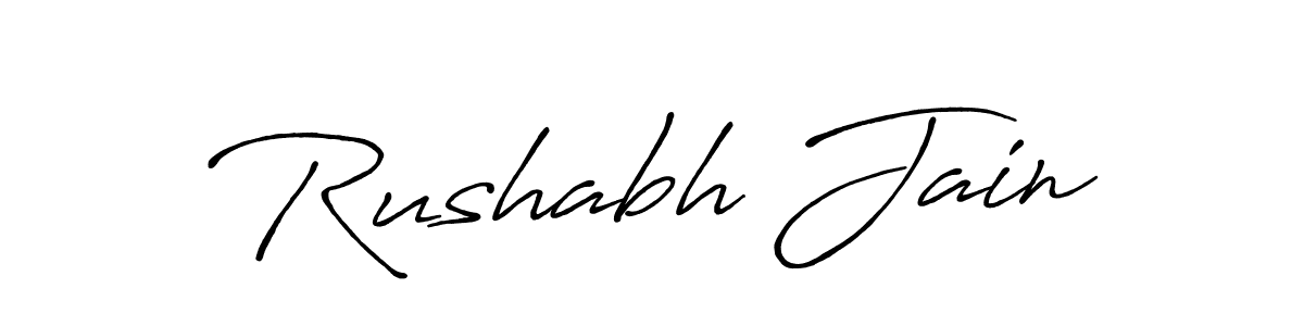 Design your own signature with our free online signature maker. With this signature software, you can create a handwritten (Antro_Vectra_Bolder) signature for name Rushabh Jain. Rushabh Jain signature style 7 images and pictures png