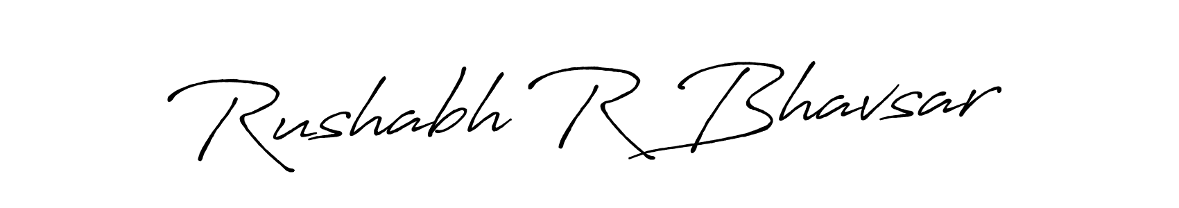 Also You can easily find your signature by using the search form. We will create Rushabh R Bhavsar name handwritten signature images for you free of cost using Antro_Vectra_Bolder sign style. Rushabh R Bhavsar signature style 7 images and pictures png