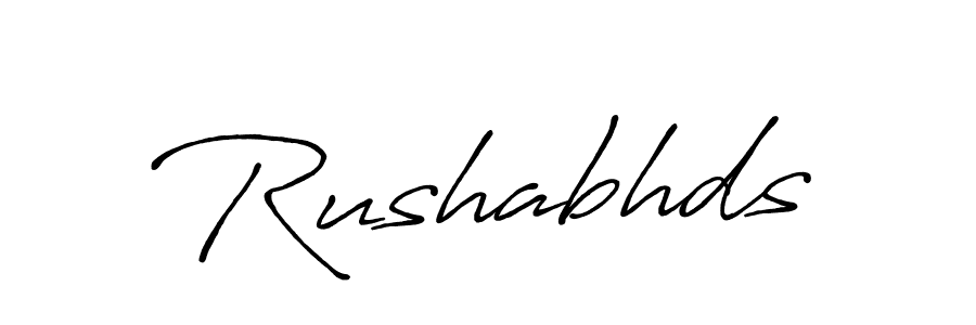 It looks lik you need a new signature style for name Rushabhds. Design unique handwritten (Antro_Vectra_Bolder) signature with our free signature maker in just a few clicks. Rushabhds signature style 7 images and pictures png