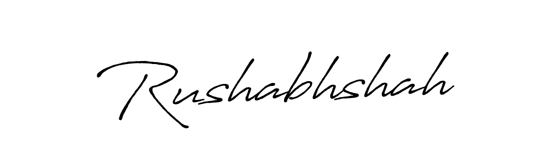 Create a beautiful signature design for name Rushabhshah. With this signature (Antro_Vectra_Bolder) fonts, you can make a handwritten signature for free. Rushabhshah signature style 7 images and pictures png