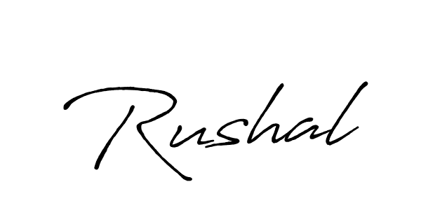 Also we have Rushal name is the best signature style. Create professional handwritten signature collection using Antro_Vectra_Bolder autograph style. Rushal signature style 7 images and pictures png