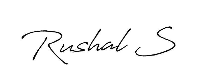 Antro_Vectra_Bolder is a professional signature style that is perfect for those who want to add a touch of class to their signature. It is also a great choice for those who want to make their signature more unique. Get Rushal S name to fancy signature for free. Rushal S signature style 7 images and pictures png