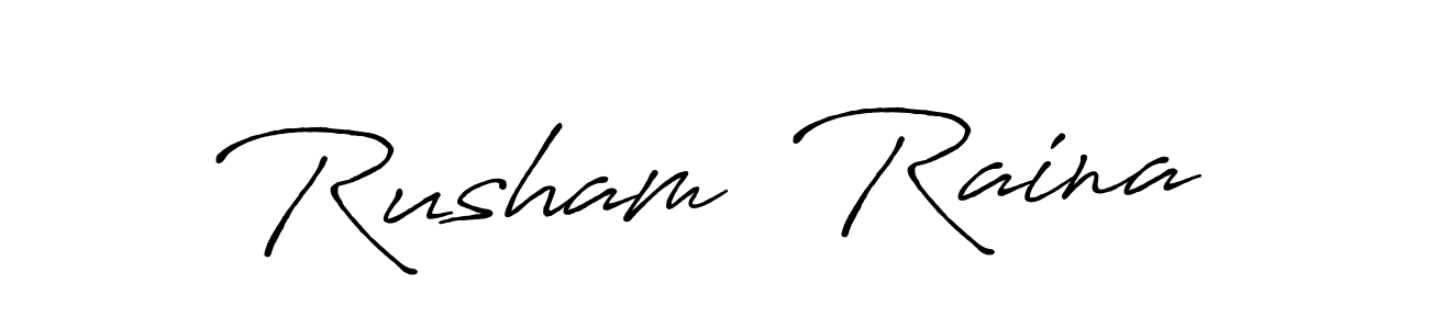 Once you've used our free online signature maker to create your best signature Antro_Vectra_Bolder style, it's time to enjoy all of the benefits that Rusham  Raina name signing documents. Rusham  Raina signature style 7 images and pictures png
