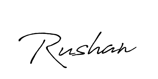 How to make Rushan signature? Antro_Vectra_Bolder is a professional autograph style. Create handwritten signature for Rushan name. Rushan signature style 7 images and pictures png