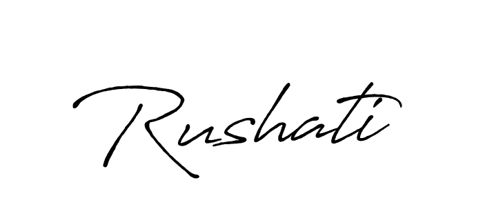 Also we have Rushati name is the best signature style. Create professional handwritten signature collection using Antro_Vectra_Bolder autograph style. Rushati signature style 7 images and pictures png