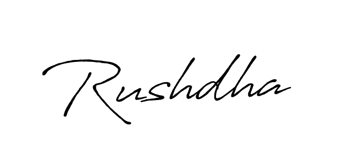 It looks lik you need a new signature style for name Rushdha. Design unique handwritten (Antro_Vectra_Bolder) signature with our free signature maker in just a few clicks. Rushdha signature style 7 images and pictures png