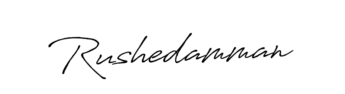 You should practise on your own different ways (Antro_Vectra_Bolder) to write your name (Rushedamman) in signature. don't let someone else do it for you. Rushedamman signature style 7 images and pictures png