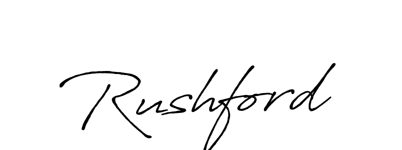 Create a beautiful signature design for name Rushford. With this signature (Antro_Vectra_Bolder) fonts, you can make a handwritten signature for free. Rushford signature style 7 images and pictures png