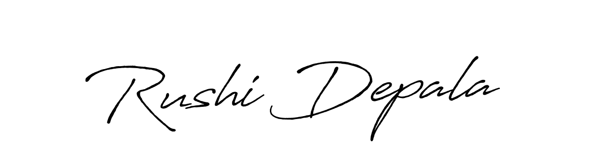 This is the best signature style for the Rushi Depala name. Also you like these signature font (Antro_Vectra_Bolder). Mix name signature. Rushi Depala signature style 7 images and pictures png