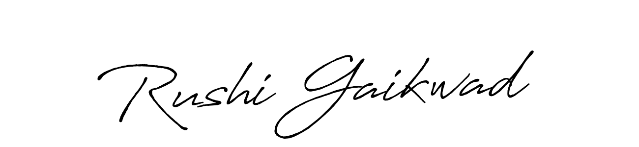 Antro_Vectra_Bolder is a professional signature style that is perfect for those who want to add a touch of class to their signature. It is also a great choice for those who want to make their signature more unique. Get Rushi Gaikwad name to fancy signature for free. Rushi Gaikwad signature style 7 images and pictures png