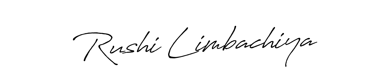 It looks lik you need a new signature style for name Rushi Limbachiya. Design unique handwritten (Antro_Vectra_Bolder) signature with our free signature maker in just a few clicks. Rushi Limbachiya signature style 7 images and pictures png