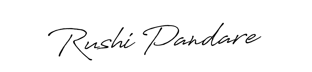 Design your own signature with our free online signature maker. With this signature software, you can create a handwritten (Antro_Vectra_Bolder) signature for name Rushi Pandare. Rushi Pandare signature style 7 images and pictures png