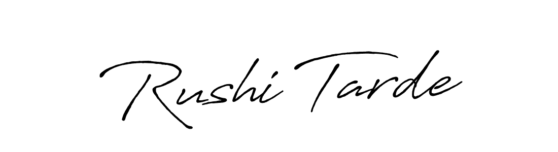 Also we have Rushi Tarde name is the best signature style. Create professional handwritten signature collection using Antro_Vectra_Bolder autograph style. Rushi Tarde signature style 7 images and pictures png